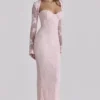 Lucienne – Maxikleid aus rosa Spitze Lucienne – Maxikleid aus rosa Spitze