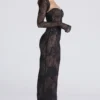 Lucienne Schwarzes Spitzen-Maxikleid – Limited Edition Lucienne Schwarzes Spitzen-Maxikleid – Limited Edition
