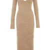Lucille Camel Fuzzy Maxikleid Lucille Camel Fuzzy Maxikleid