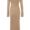 Lucille Camel Fuzzy Maxikleid Lucille Camel Fuzzy Maxikleid