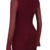 Lucinda Mulberry Cutout-Minikleid