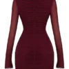 Lucinda Mulberry Cutout-Minikleid
