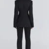 Luella Schwarze Blazer-Jacke aus Krepp mit Sanduhr-Silhouette Luella Schwarze Blazer-Jacke aus Krepp mit Sanduhr-Silhouette