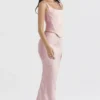 Luisette Rosa Metallic-Satin-Midirock mit Blumenmuster Luisette Rosa Metallic-Satin-Midirock mit Blumenmuster