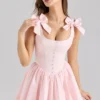 Lyla – Rosa Minikleid aus Stretch-Baumwolle Lyla – Rosa Minikleid aus Stretch-Baumwolle