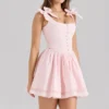 Lyla – Rosa Minikleid aus Stretch-Baumwolle Lyla – Rosa Minikleid aus Stretch-Baumwolle