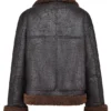 Madden Braune vegane Shearling-Fliegerjacke