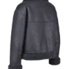 Madden Graue vegane Shearling-Fliegerjacke Madden Graue vegane Shearling-Fliegerjacke