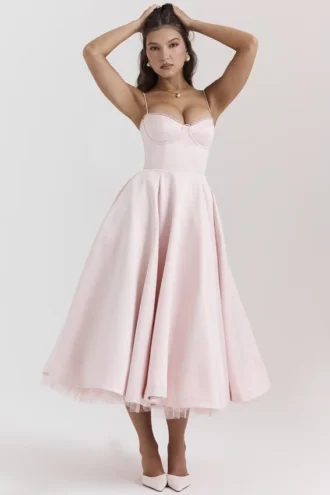 Mademoiselle Ballerina Pink Midi-Kleid