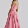 Mademoiselle Midi-Kleid aus Himbeer-Satin-Tüll Mademoiselle Midi-Kleid aus Himbeer-Satin-Tüll