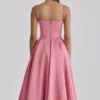 Mademoiselle Midi-Kleid aus Himbeer-Satin-Tüll Mademoiselle Midi-Kleid aus Himbeer-Satin-Tüll
