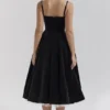 Mademoiselle Midi-Kleid aus schwarzem Samt und Tüll + Boleros Mademoiselle Midi-Kleid aus schwarzem Samt und Tüll + Boleros