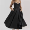 Mademoiselle – Midi-Kleid aus schwarzem Tüll Mademoiselle – Midi-Kleid aus schwarzem Tüll