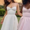 Mademoiselle Weißes Tüll-Midi-Kleid Mademoiselle Weißes Tüll-Midi-Kleid