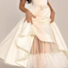 Mademoiselle Weißes Tüll-Midi-Kleid Mademoiselle Weißes Tüll-Midi-Kleid