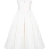 Mademoiselle Weißes Tüll-Midi-Kleid Mademoiselle Weißes Tüll-Midi-Kleid