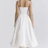 Mademoiselle Weißes Tüll-Midi-Kleid Mademoiselle Weißes Tüll-Midi-Kleid