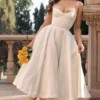 Mademoiselle Weißes Tüll-Midi-Kleid Mademoiselle Weißes Tüll-Midi-Kleid