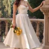 Mademoiselle Weißes Tüll-Midi-Kleid Mademoiselle Weißes Tüll-Midi-Kleid