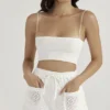 Mae Shorts aus weißer Broderie Anglaise Mae Shorts aus weißer Broderie Anglaise