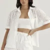 Mae Shorts aus weißer Broderie Anglaise Mae Shorts aus weißer Broderie Anglaise