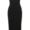 Magdalena Schwarzes trägerloses Midikleid Magdalena Schwarzes trägerloses Midikleid
