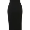 Magdalena Schwarzes trägerloses Midikleid Magdalena Schwarzes trägerloses Midikleid