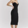 Magdalena Schwarzes trägerloses Midikleid Magdalena Schwarzes trägerloses Midikleid