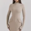 Mahalia Taupe Langarm-Minikleid Mahalia Taupe Langarm-Minikleid