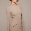 Mahalia Taupe Langarm-Minikleid Mahalia Taupe Langarm-Minikleid