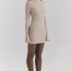 Mahalia Taupe Langarm-Minikleid Mahalia Taupe Langarm-Minikleid