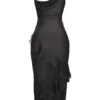 Malila Schwarzes Maxikleid mit Rüschen Malila Schwarzes Maxikleid mit Rüschen
