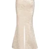 Mara Maxirock aus elfenbeinfarbenem Metallic-Jacquard Mara Maxirock aus elfenbeinfarbenem Metallic-Jacquard