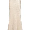 Mara Maxirock aus elfenbeinfarbenem Metallic-Jacquard Mara Maxirock aus elfenbeinfarbenem Metallic-Jacquard