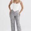 Mara Silberne Metallic-Spitzen-Hose Mara Silberne Metallic-Spitzen-Hose
