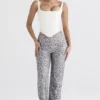 Mara Silberne Metallic-Spitzen-Hose Mara Silberne Metallic-Spitzen-Hose