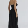 Marcella – Schwarzes Maxikleid aus plissiertem Georgette Marcella – Schwarzes Maxikleid aus plissiertem Georgette