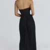 Marcella – Schwarzes Maxikleid aus plissiertem Georgette Marcella – Schwarzes Maxikleid aus plissiertem Georgette