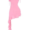 Marcia French Pink Rüschen-Minikleid Marcia French Pink Rüschen-Minikleid