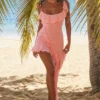 Marcia French Pink Rüschen-Minikleid Marcia French Pink Rüschen-Minikleid