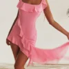 Marcia French Pink Rüschen-Minikleid Marcia French Pink Rüschen-Minikleid