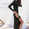 Marella Schwarzes Maxikleid mit Cut-outs Marella Schwarzes Maxikleid mit Cut-outs