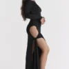 Marella Schwarzes Maxikleid mit Cut-outs Marella Schwarzes Maxikleid mit Cut-outs