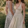 Marilyn Pistachio Baumwoll-Halter-Midi-Sommerkleid Marilyn Pistachio Baumwoll-Halter-Midi-Sommerkleid
