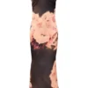 Mariamma Dunkelbraunes Maxikleid aus Satin mit Blumenprint Mariamma Dunkelbraunes Maxikleid aus Satin mit Blumenprint