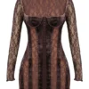 Marica Braunes Korsetts-Kleid aus Samt und Spitze Marica Braunes Korsetts-Kleid aus Samt und Spitze