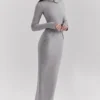 Marie-Louise Hellgraues, figurbetontes Maxikleid Marie-Louise Hellgraues, figurbetontes Maxikleid