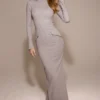 Marie-Louise Hellgraues, figurbetontes Maxikleid Marie-Louise Hellgraues, figurbetontes Maxikleid