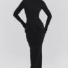 Marie-Louise Schwarzes Maxikleid mit Rollkragen Marie-Louise Schwarzes Maxikleid mit Rollkragen