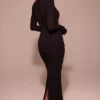 Marie-Louise Schwarzes Maxikleid mit Rollkragen Marie-Louise Schwarzes Maxikleid mit Rollkragen